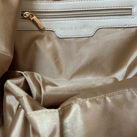 Anthropologie Melie Bianco Woven Crossbody Bag NWOT Beige Vegan Leather Woven - Picture 9 of 9